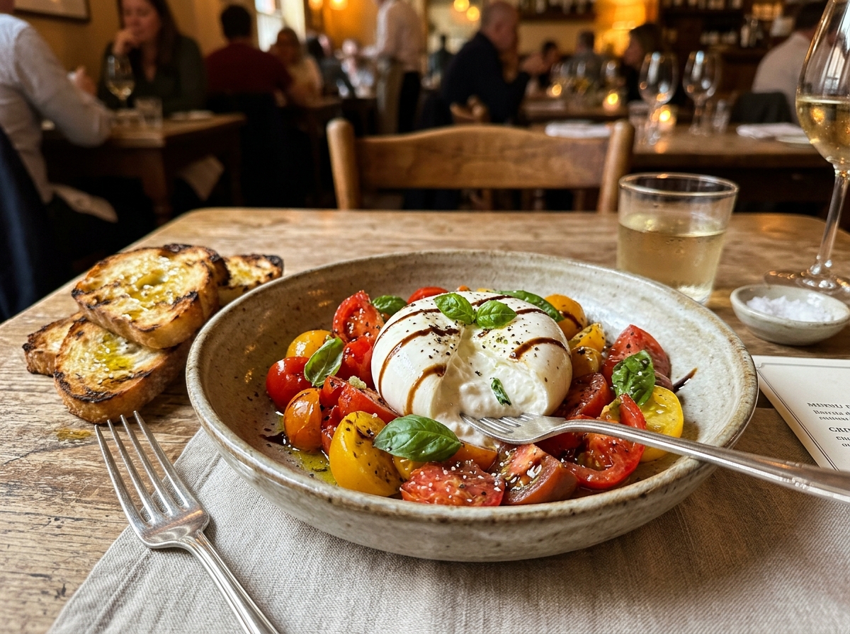 Burrata di Puglia com Tomates Heirloom